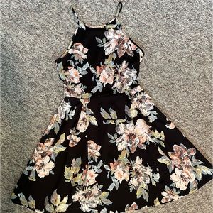 Soprano, Tea-length Dress, Halter Neck, Summer, Floral